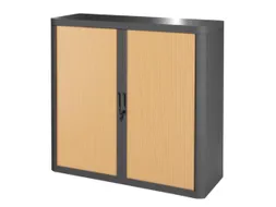 Roldeurkast HxBxD 1040x1100x415mm 2 Oh Romp Antraciet Front Beuken