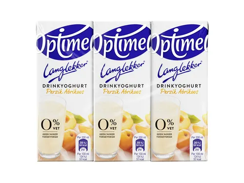 Drinkyoghurt Optimel Langlekker perzik abrikoos 20cl