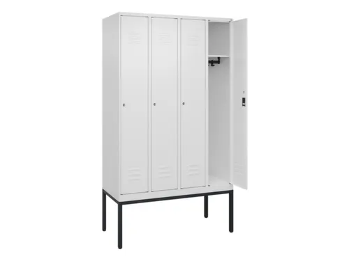 locker,HxBxD 2120x1200x500mm,4vak,vak B 300mm,cil.-slot,voetonderstel
