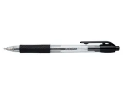 Balpen Quantore Grip drukknop zwart medium