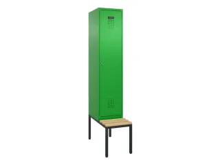 locker met bank,HxBxD 2120x400x815mm,1vak,vak B 400mm,cilinderslot - 2