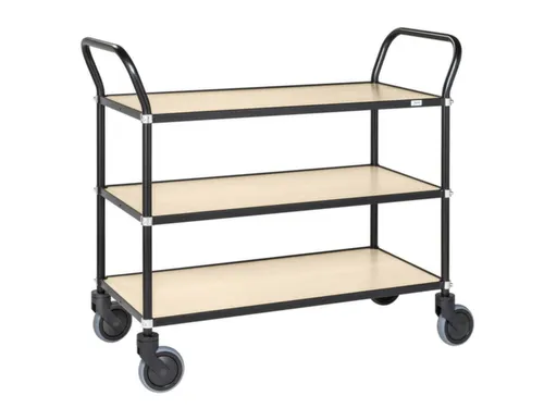 tafelwagen,draagverm. 250kg,3xhouten plaat,laadvl. LxB 950x430mm