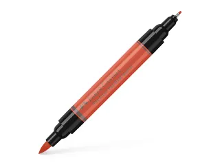 Tekenstift Faber-Castell Pitt Artist Pen duo marker 118 scharlakenrood - 1