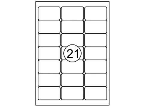 Etiket Quantore 63.5x38.1mm wit 2100st Voordeelbundel