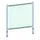 anti-speekselscherm,pvc-folie,glashelder,frame staal RAL5007