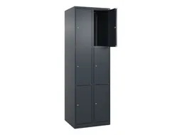 lockerkast,HxBxD 1850x600x500mm,2x3vakken,vak B 300mm,cil.-slot
