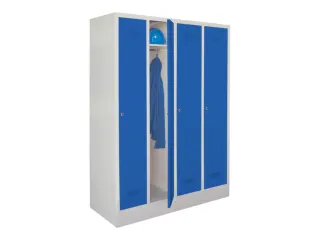 locker,HxBxD 1850x1200x500mm,4vak,vak B 300mm,RAL7035,front RAL5010 - 2