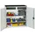 Materiaalkast 1000x1000x500mm 2legborden Uitschuifbaar 2laden Ral7035