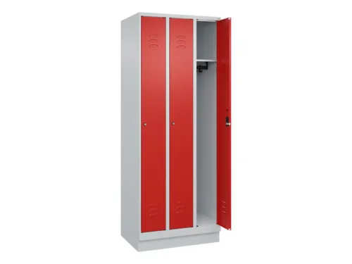 locker,HxBxD 1950x750x500mm,3vak,vak B 250mm,cil.-slot,sokkel