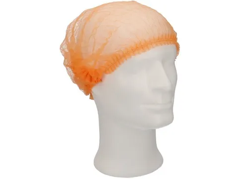 Haarnet CMT clip non-woven M 49cm PP oranje 100 stuks