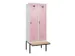 locker met bank,voor scheiding van kleding,HxBxD 2120x800x815mm,2vak