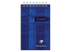 Notitieboek Clairefontaine Puptire 75x120mm spiraal lijn assorti