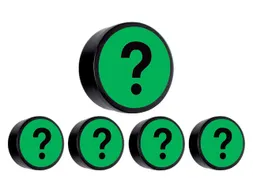 Magneet vraagteken 35mm groen 5 stuks