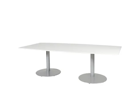 Linesto Vergadertafel Vaste Hoogte 240x120 Ton Wit 25mm Alu