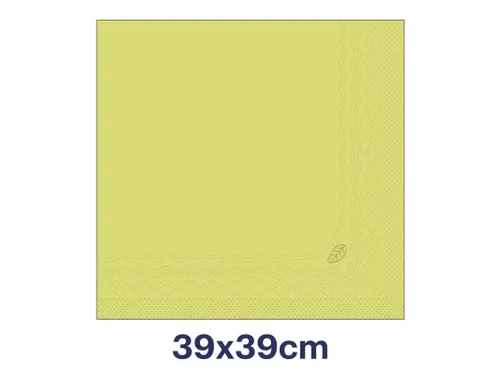Dinnerservet Advanced 2-laags limoen 39x39cm ¼-vouw 12x150st 1800st