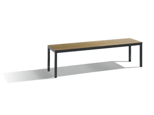 omkleedbank,HxLxD 438x1500x353mm,HPL eiken-sereno,frame staal RAL7021