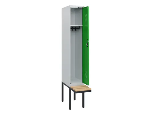 locker met bank,HxBxD 1950x300x815mm,1vak,vak B 300mm,cilinderslot