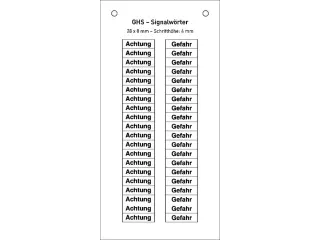waarschuwingsbord,"Let op"+"Gevaar",sticker,folie,HxB 8x28mm - 1