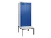 armoire vestiaire avec banc noir et blanc,HxlxP 2120x800x815mm