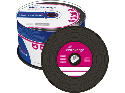 MediaRange CD-R 700MB Black Vinyl 50 Stuks