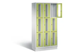 Lockerkast 1800x900x500mm 3x3 vakken Cilinderslot, Sokkel, RDS1108060