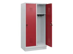 schoollocker,HxBxD 1630x800x500mm,2vak,vak B 400mm,draaigrendel,sokkel