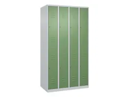 dubbeldekse locker,HxBxD 1850x1000x500mm,4x2vak.,vak B 250mm,cil.-slot