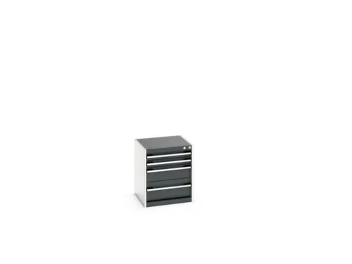 ladekast HxBxD 600x525x525mm 4laden romp RAL7035 front RAL7016