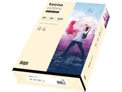 Inapa Tecno colors Gekleurd papier A4 Licht chamois 80 gram 500vel
