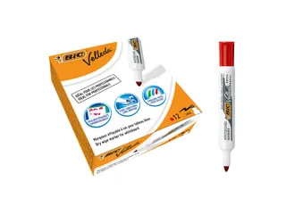 Whiteboardmarker Bic Velleda 1711 rond large rood - 2