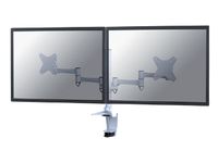 Monitorarm FPMA-D1330D 2 Schermen tot 27 Inch met Klem en doorvoer Wit
