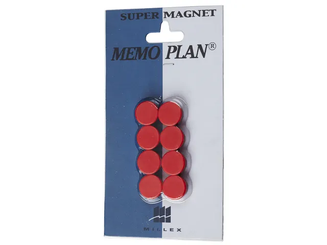 #Magneten Millex 15mm rood set a 8 st.
