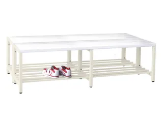 dubbele zitbank,HxLxD 430x1500x740mm,onderstel RAL9010 - 2