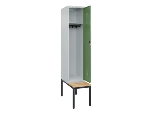 locker met bank,HxBxD 2120x400x815mm,1vak,vak B 400mm,cilinderslot