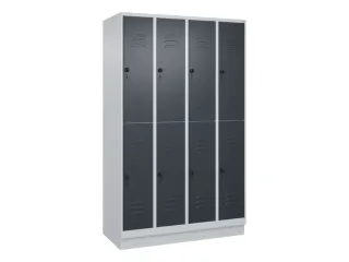 dubbeldekse locker,HxBxD 1950x1200x500mm,4x2vak.,vak B 300mm - 1