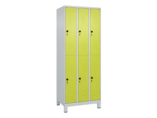 dubbeldekse locker,HxBxD 1950x750x500mm,3x2vak.,vak B 250mm - 1