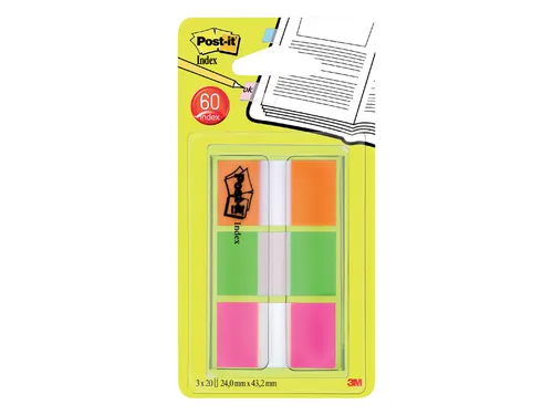 Indextabs Post-it 680 24mmx43.2mm assorti 60 tabs