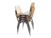 Chaise empilable bois nature dossier droit 4 pieds acier plat RAL9006