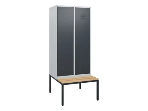 Armoire vestiaire avec banc HxlxP 1950x800x815mm 2compart.