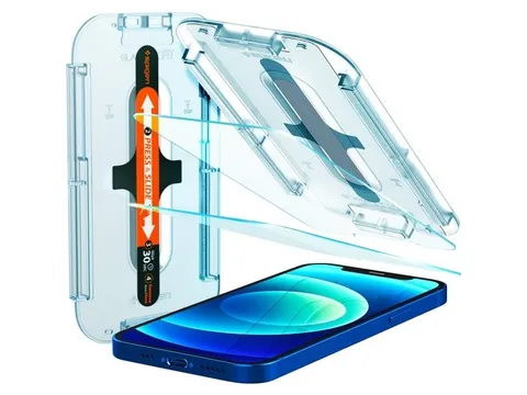 Spigen AGL01801 Schermbescherming iPhone 12 / Pro Glas.tR EZ Fit