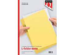 Insteekmap L-model Quantore A4 PP 0.12mm geel 25 stuks
