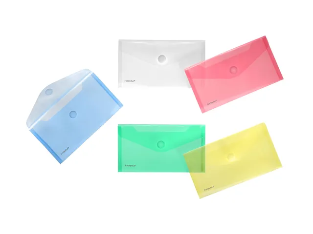 Enveloptas Geel 110X220Mm Liggend Met Klittenbandsluiting