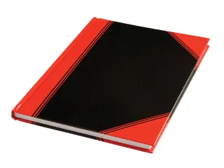 Notitieboek Bantex zwart/rood A4 lijn 70gr 96vel - 1
