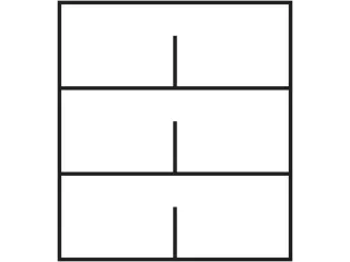 Hangmappenkast 1000x800x435mm 3 Laden 2 Frames Per Lade Lichtgrijs - 2