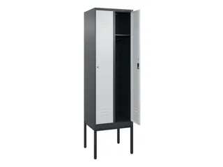 locker,HxBxD 2120x600x500mm,2vak,vak B 300mm,cil.-slot,voetonderstel - 2