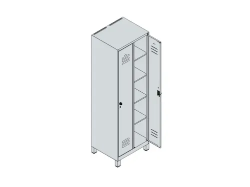 wasgoedverdeelkast,HxBxD 1950x600x500mm,vak B 300mm,draaigrendel