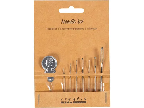 Naaldenset Creativ Company blister à 8 delen zilver