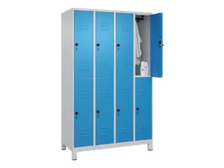 dubbeldekse locker,HxBxD 1950x1200x500mm,4x2vak.,vak B 300mm - 3