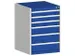 ladekast HxBxD 900x650x650mm 6laden romp RAL7035 front RAL5010