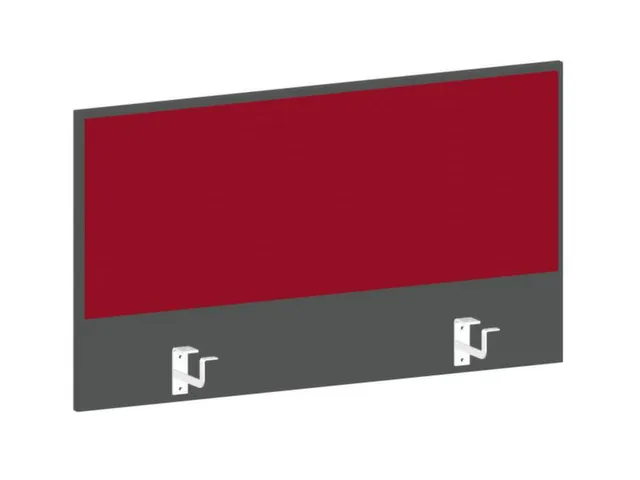 baliepaneel bureau aanbouw achter MS-donkergrijs BN4011-rood 1000mm